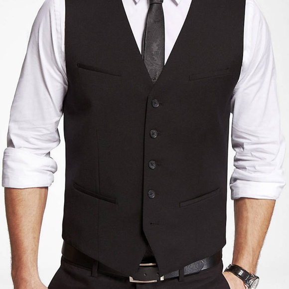 Express Other - NEW NWT MEN'S EXPRESS $79 BLACK STRETCH SUIT VEST Express Other - NEW NWT MEN'S EXPRESS $79 BLACK STRETCH SUIT VEST
